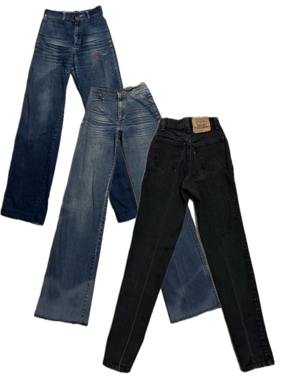 Vintage Women’s Jeans Bundle, 70s Straight Legs & 90s Orange Tab Levi’s, 23”-24”